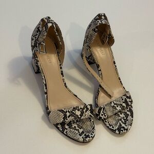 Nine West Snakeskin Heeled Sandals